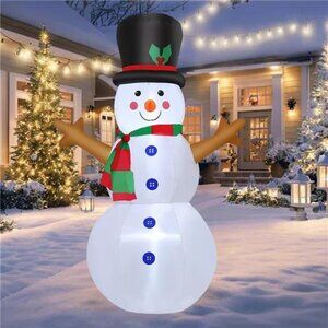4 FT Christmas Inflatables Snowman Outdoor Decorations Blow Up Yard Decoration